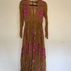 For Love and Lemons Maxi Bodysuit Dress